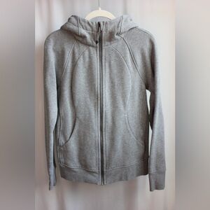 Lululemon, Scuba Full-Zip Hoodie, Heathered Medium Grey, Size: 6.